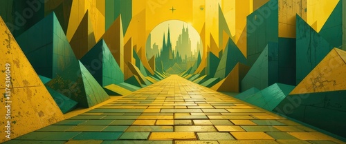  An Abstract Interpretation of the Yellow Brick Road, Using Bold Geometric Shapes and Dynamic Compositions