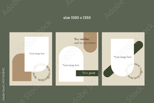 Minimalist Fashion Social Media Templates – Elegant Beige Aesthetic Design for Branding & Marketing