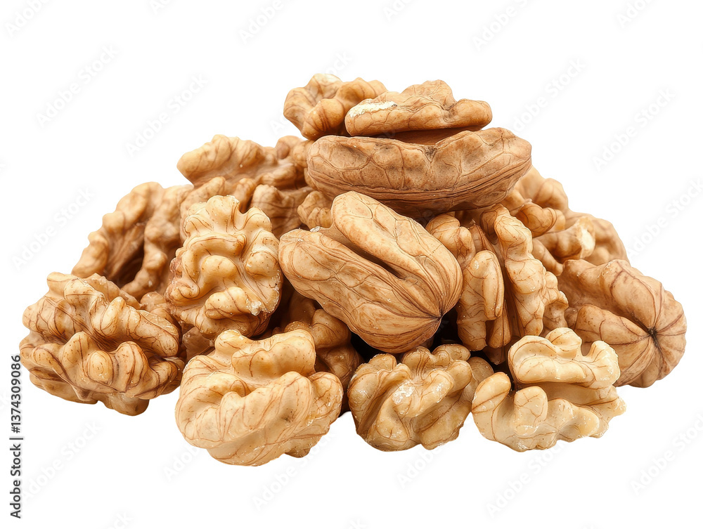 Isolated Group of Walnuts Isolated Group of Walnuts