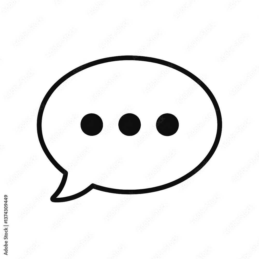 Typing speech bubble icon
Typing speech bubble icon