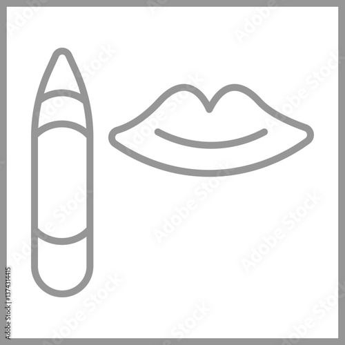 Lip Stain Icon Design
