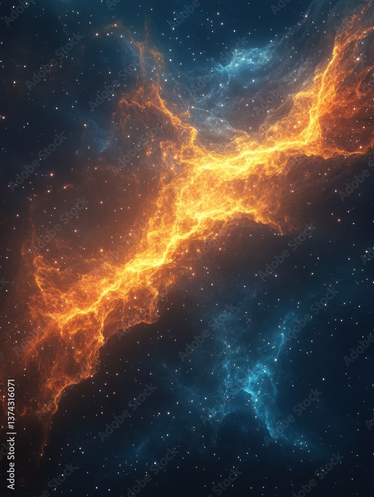 Ethereal cosmic canvas with vibrant nebula clouds and sparkling stars in deep space astronomy Ethereal cosmic canvas with vibrant nebula clouds and sparkling stars in deep space astronomy