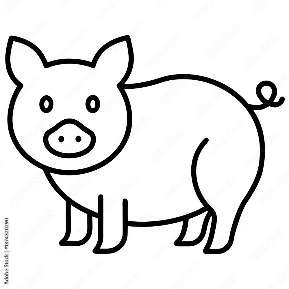 Cute pig icon vector perfect for farm, food, or animal-themed digital design projects.
Cute pig icon vector perfect for farm, food, or animal-themed digital design projects.