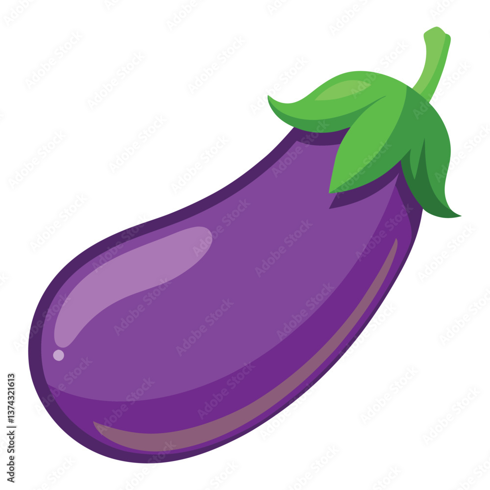 Print eggplant brinjal vector isolated on white background Print eggplant brinjal vector isolated on white background