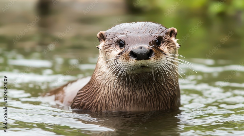 Otter Portrait, Wildlife, River nature river otter Otter Portrait, Wildlife, River nature river otter