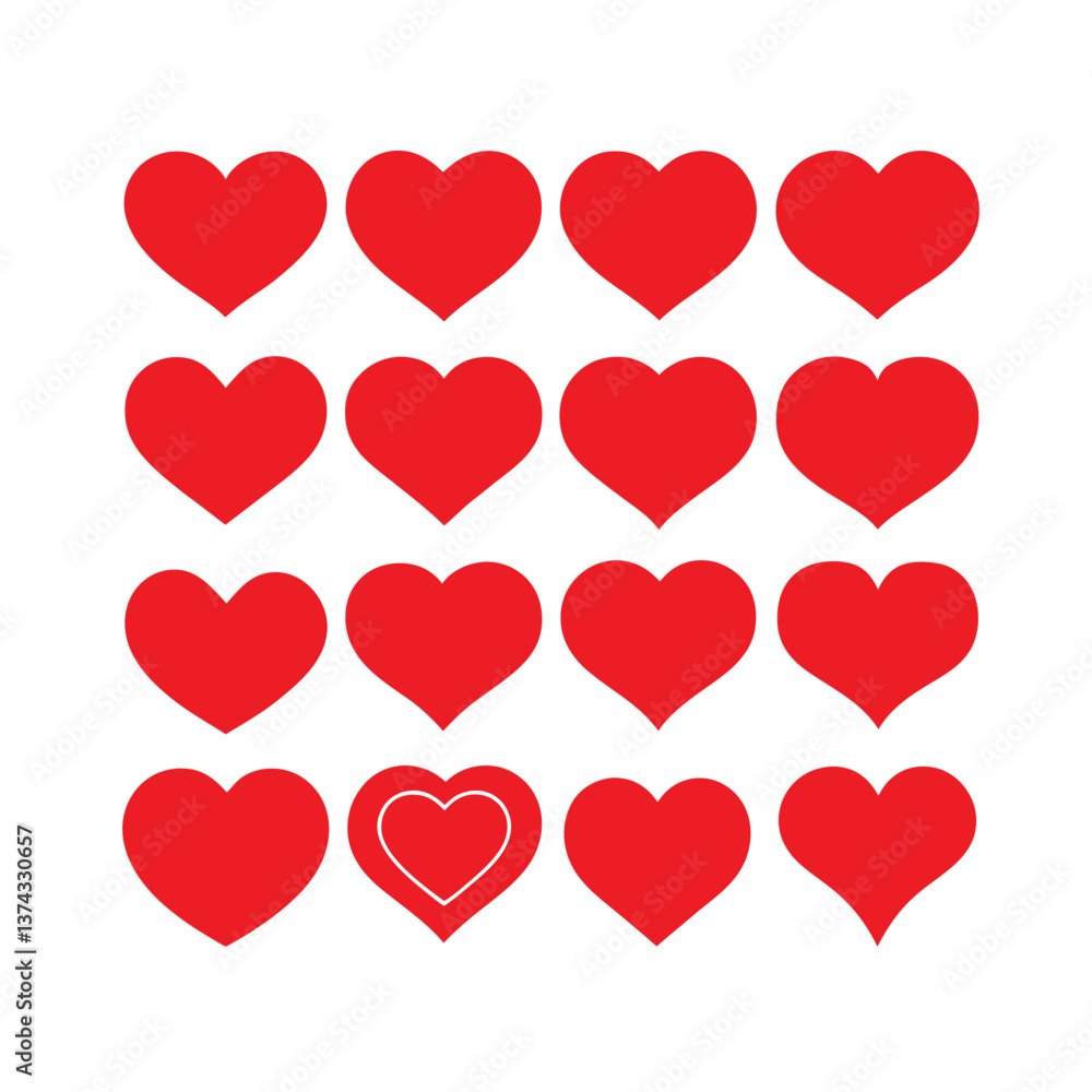 Red and White Hearts Pattern for Valentine's Day Design. Red and White Hearts Pattern for Valentine's Day Design.