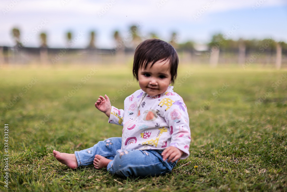 Little girl playing with bubbles in garden, nice day and funny, Outdoor portrait of a cute baby girl playing in garden Little girl playing with bubbles in garden, nice day and funny, Outdoor portrait of a cute baby girl playing in garden