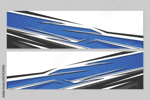 car livery graphic vector. abstract grunge background design for vehicle vinyl wrap and car branding in blue color