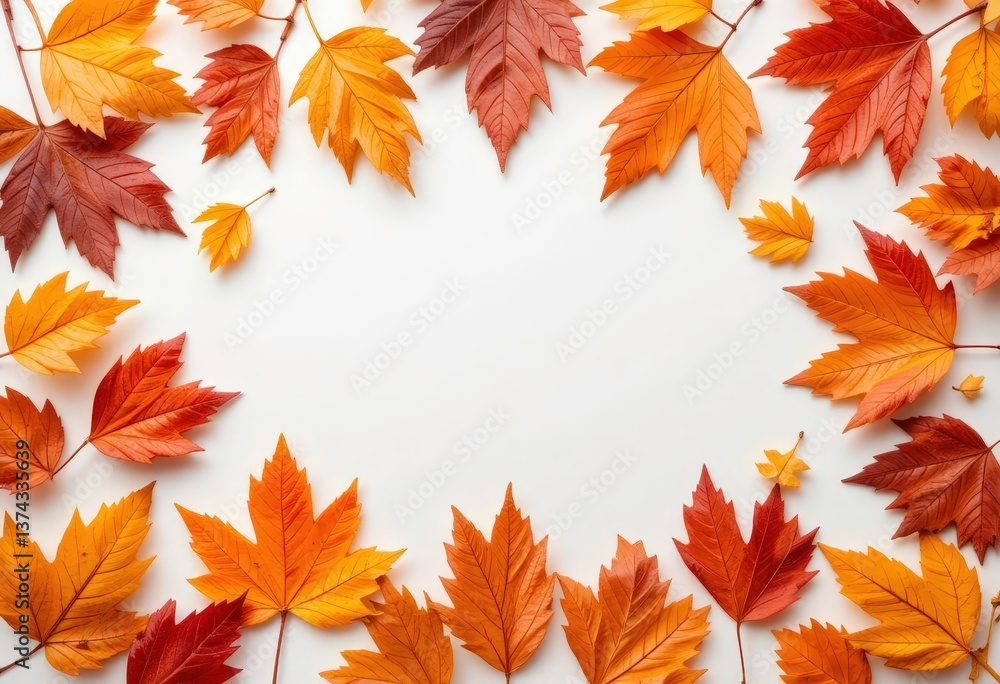Modern Thanksgiving Design Geometric Fall Leaf Pattern on White Modern Thanksgiving Design Geometric Fall Leaf Pattern on White