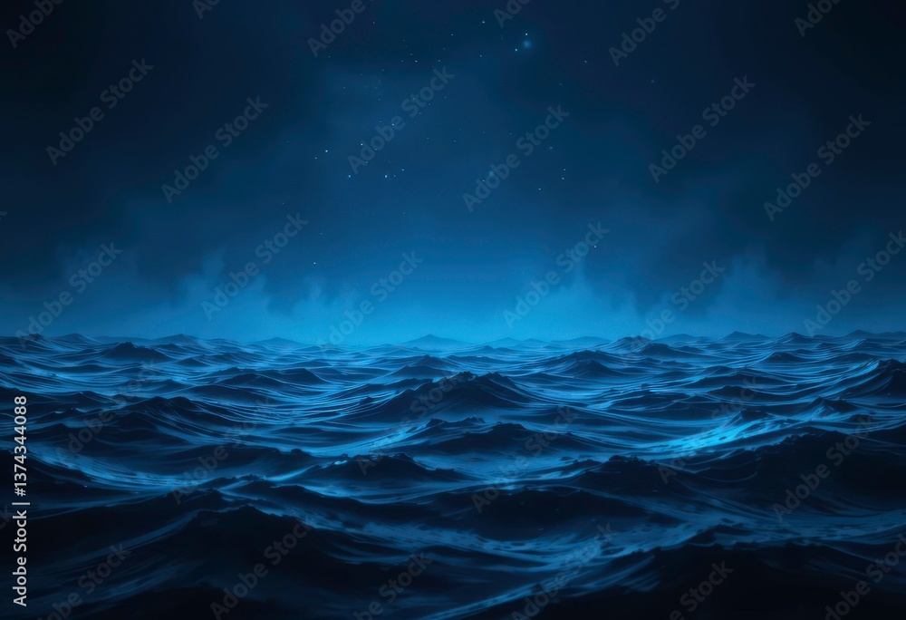 Abyssal Glow Deep Sea Texture with Subtle Ripples, Bioluminescent Glow, Mysterious and Eerie Deep Ocean Background Illustration Abyssal Glow Deep Sea Texture with Subtle Ripples, Bioluminescent Glow, Mysterious and Eerie Deep Ocean Background Illustration