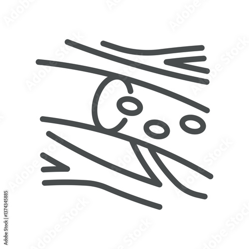 Blood Vessels Icon. Thin Line Illustration of Blood Vessels and Circulation System, Representing Cardiovascular Health and Vascular Function. Ideal for Medical Applications
