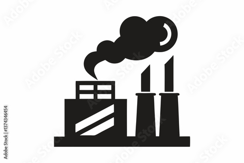vector illustration of a factory