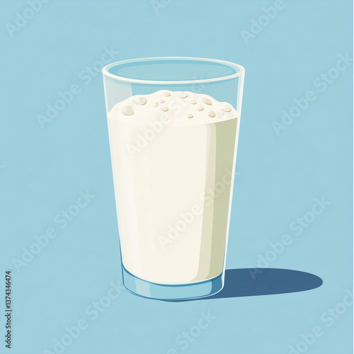 a glass of milk