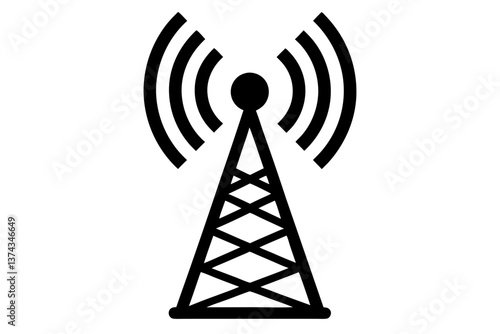 radio tower isolated on white