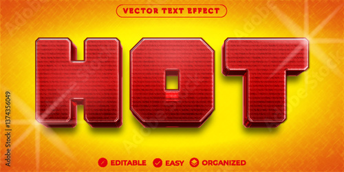 Hot Text Effect,Editiable Font Style Template Theme