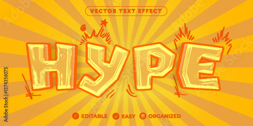 Hype Text Effect,Editiable Font Style Template Theme