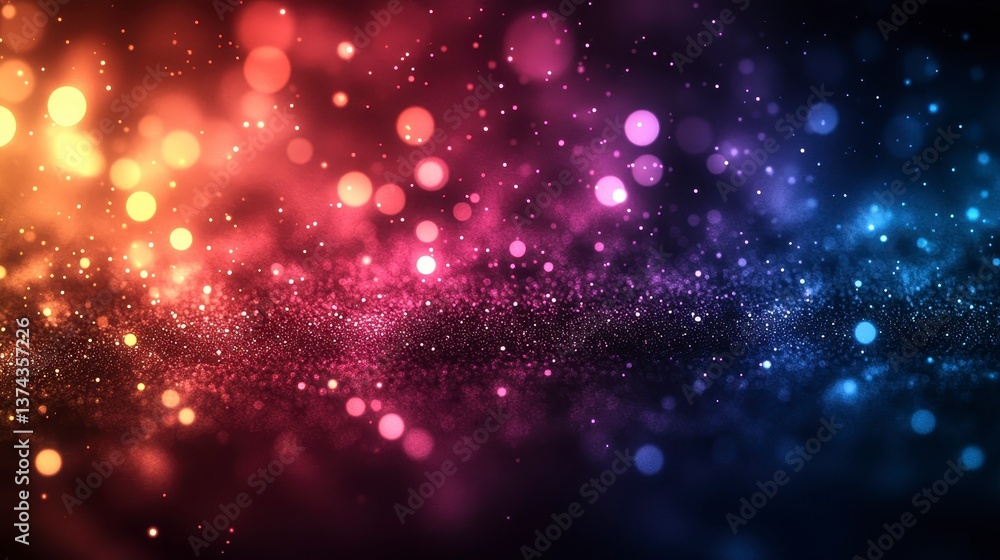 Bokeh lights blend red, pink, purple, and blue. Blurred, dreamy, sparkling particles Bokeh lights blend red, pink, purple, and blue. Blurred, dreamy, sparkling particles