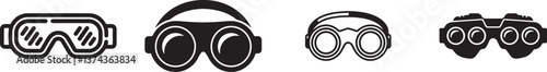 Night Vision Goggles Icon set isolated on Background