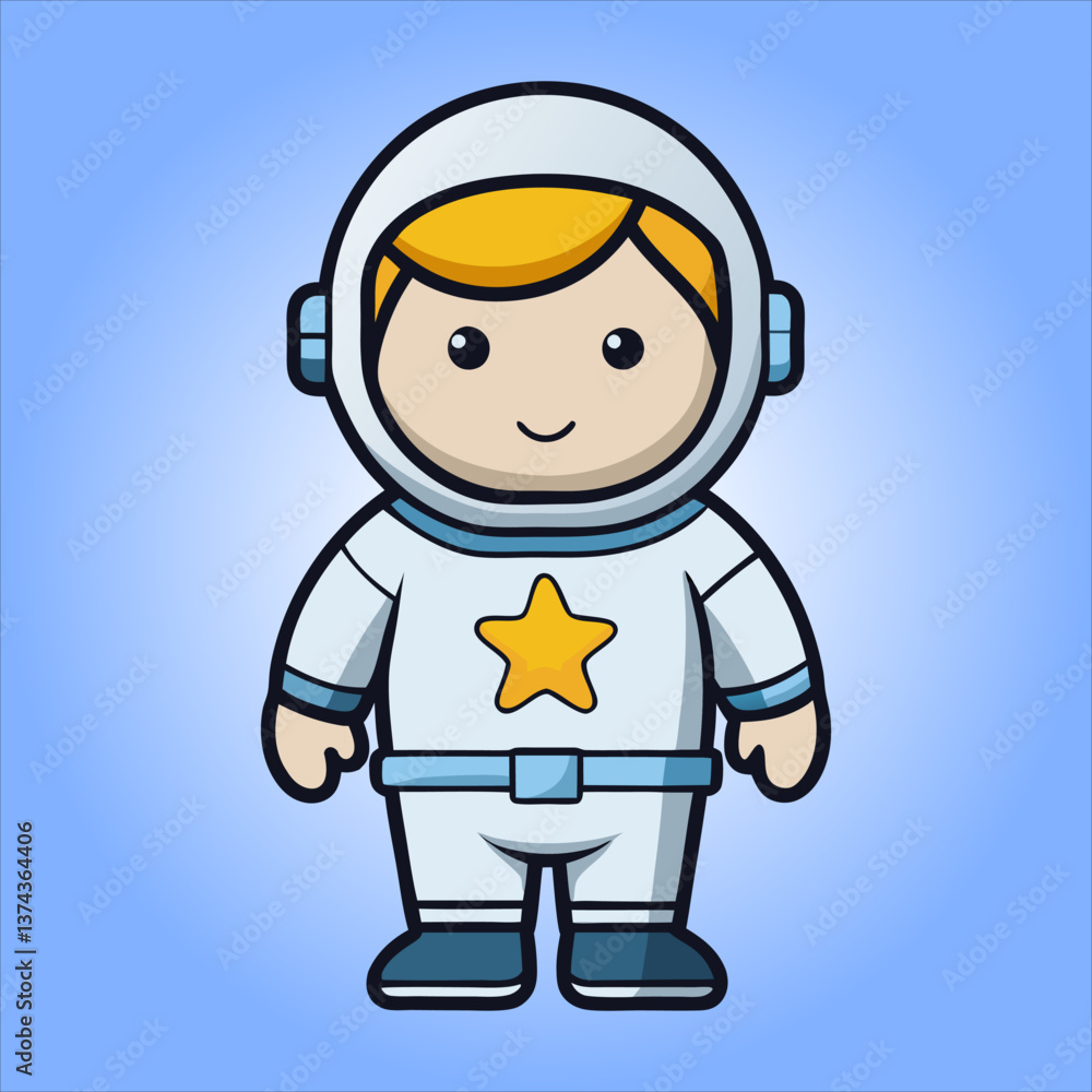 Cute Astronaut With Star In Space Cartoon Vector Cute Astronaut With Star In Space Cartoon Vector