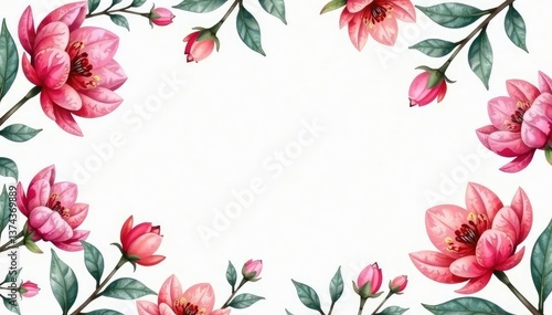 Delicate watercolor floral pattern, perfect for spring events , flyer, botanical, soft