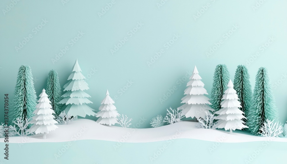 Fototapeta premium Winter Forest Scene (1)