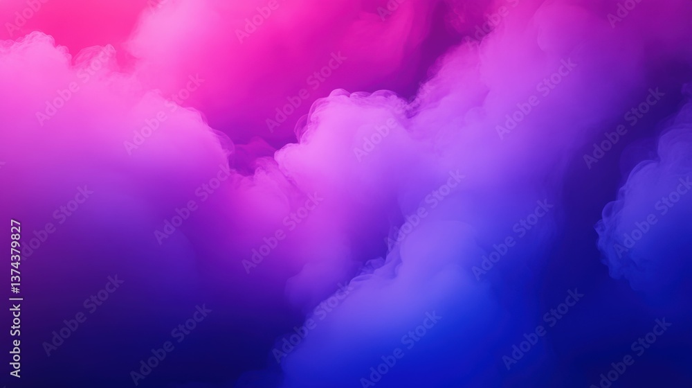 Obraz premium abstract background with galaxy nebula clouds in deep magenta and navy hues,