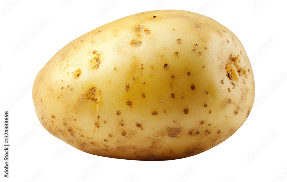 A single potato, isolated on a transparent background A single potato, isolated on a transparent background