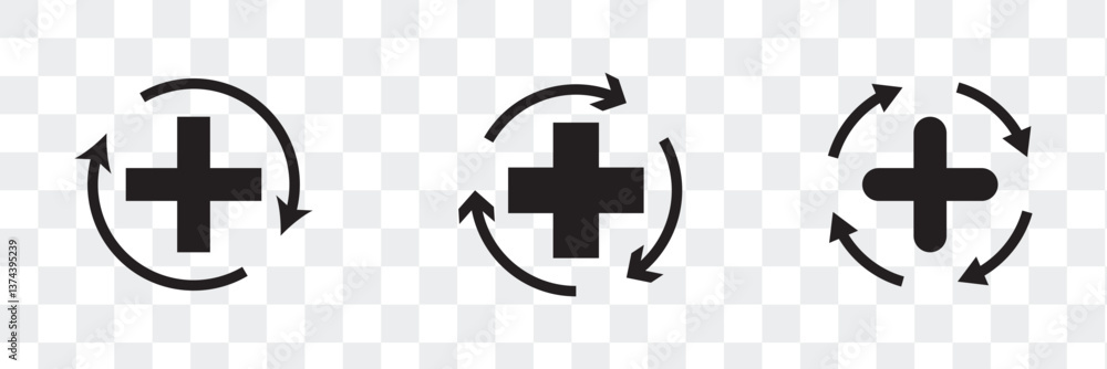 Health recovery icon. flat style design. Health recovery icon. flat style design.