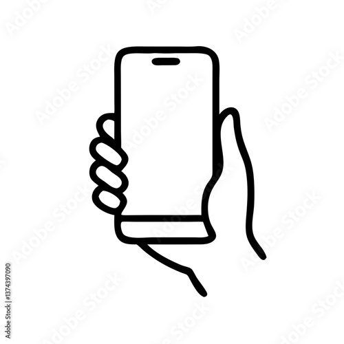 手に持つ電話のアイコン