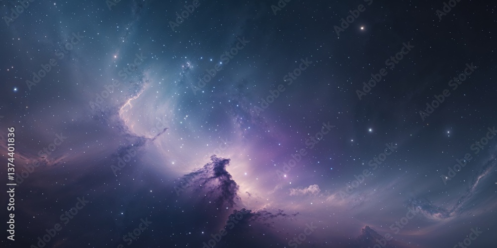Fototapeta premium Abstract Space Background with Stars and Nebula in the Cosmos.
