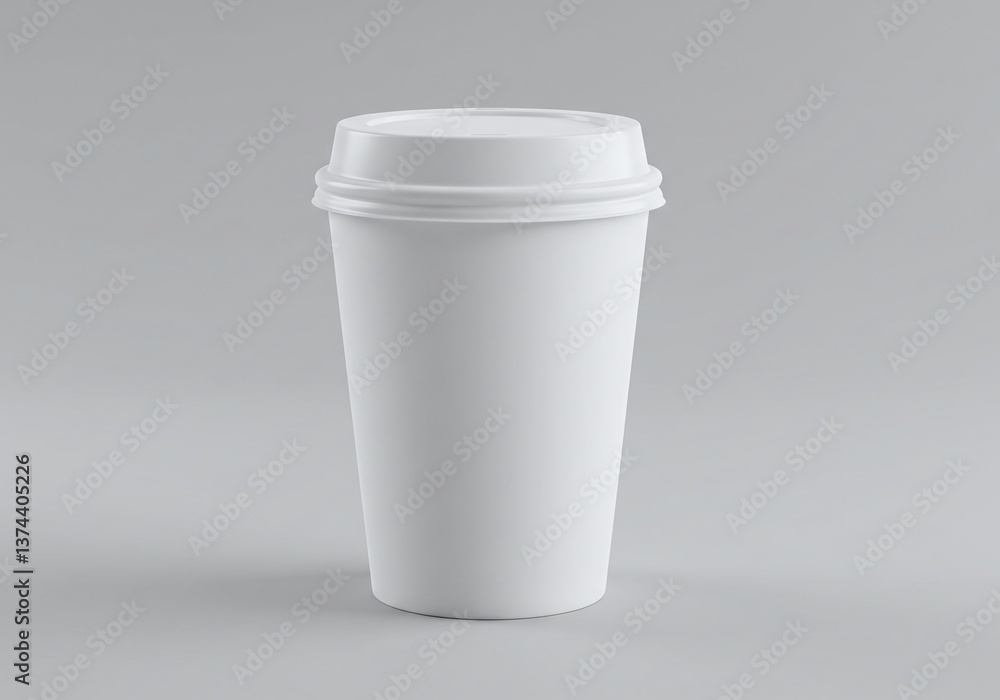 Coffee Cup's Minimalist Charm: A pristine, white coffee cup with a matching lid, creating a clean and modern aesthetic perfect for showcasing design. Coffee Cup's Minimalist Charm: A pristine, white coffee cup with a matching lid, creating a clean and modern aesthetic perfect for showcasing design.