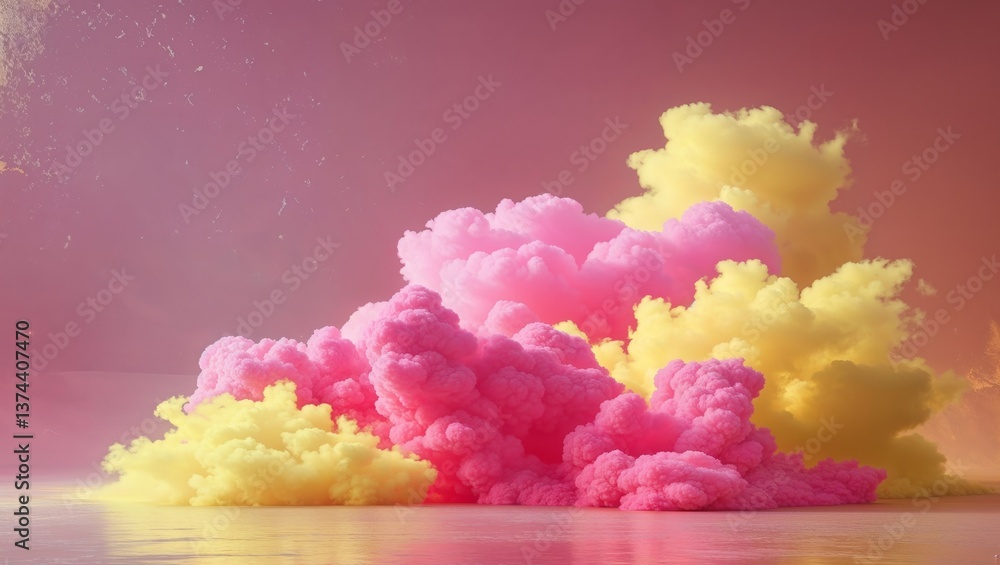 Fototapeta premium Abstract Pink and Yellow Gradient Background