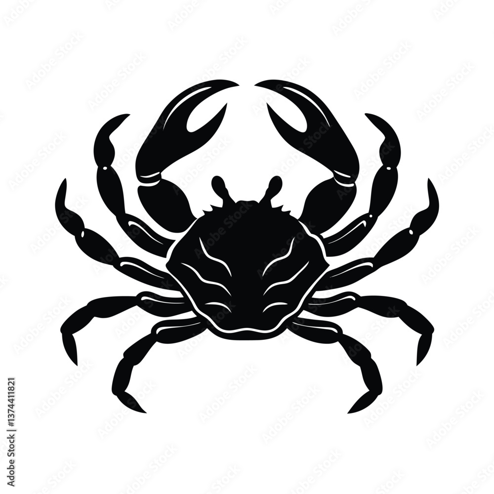Crab vector silhouette Crab vector silhouette