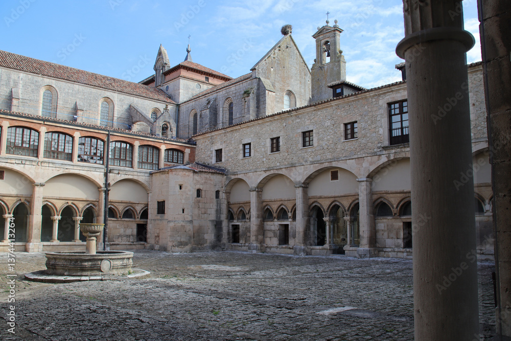 royal monastery (santa maria la real de las huelgas) near burgos in spain