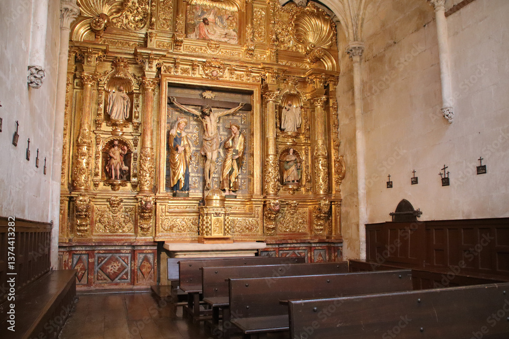 royal monastery (santa maria la real de las huelgas) near burgos in spain