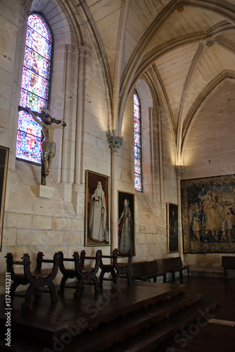 Obraz na płótnie royal monastery (santa maria la real de las huelgas) near burgos in spain w salonie