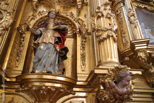 Obraz na płótnie royal monastery (santa maria la real de las huelgas) near burgos in spain w salonie