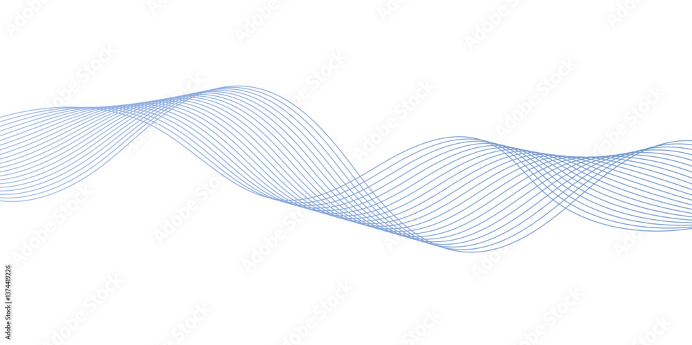 Smooth Wave Line Background. Abstract Flowing Curve with Gradient Effect Smooth Wave Line Background. Abstract Flowing Curve with Gradient Effect