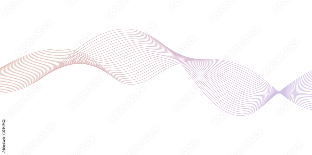 Smooth Wave Line Background. Abstract Flowing Curve with Gradient Effect Smooth Wave Line Background. Abstract Flowing Curve with Gradient Effect
