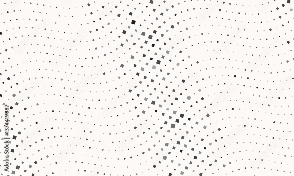 Abstract wave background with squares. Gray colors rhombus in waves over white background. Abstract wave background with squares. Gray colors rhombus in waves over white background.