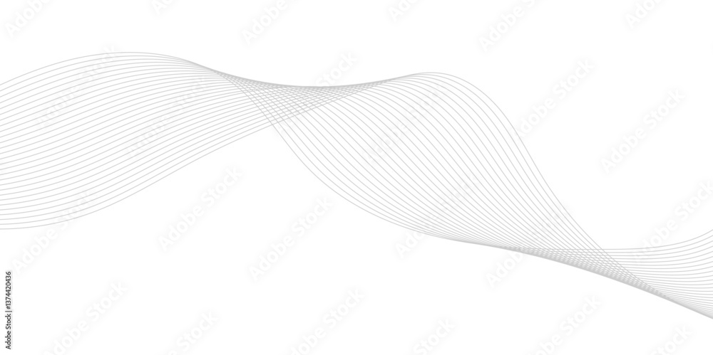 Fototapeta premium Smooth Wave Line Background. Abstract Flowing Curve with Gradient Effect