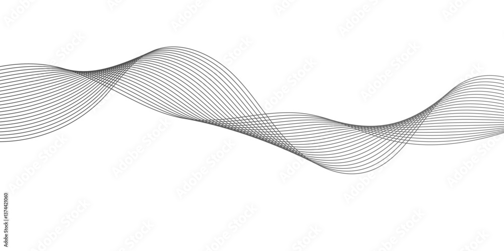 Smooth Wave Line Background. Abstract Flowing Curve with Gradient Effect Smooth Wave Line Background. Abstract Flowing Curve with Gradient Effect