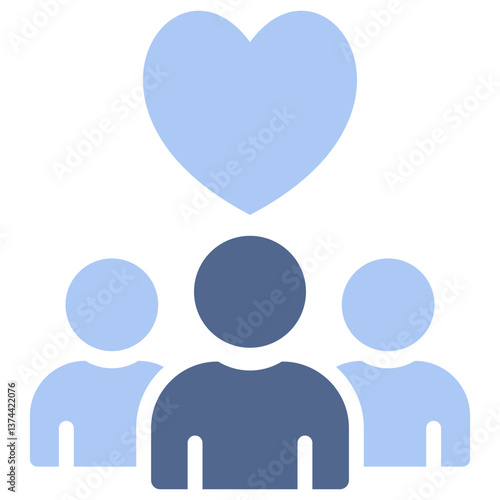 Community Flat Blue Icon