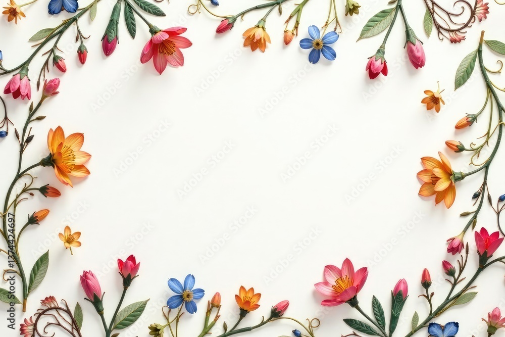 Delicate, small-scale floral sprigs in a repeating pattern , delicate, nature Delicate, small-scale floral sprigs in a repeating pattern , delicate, nature