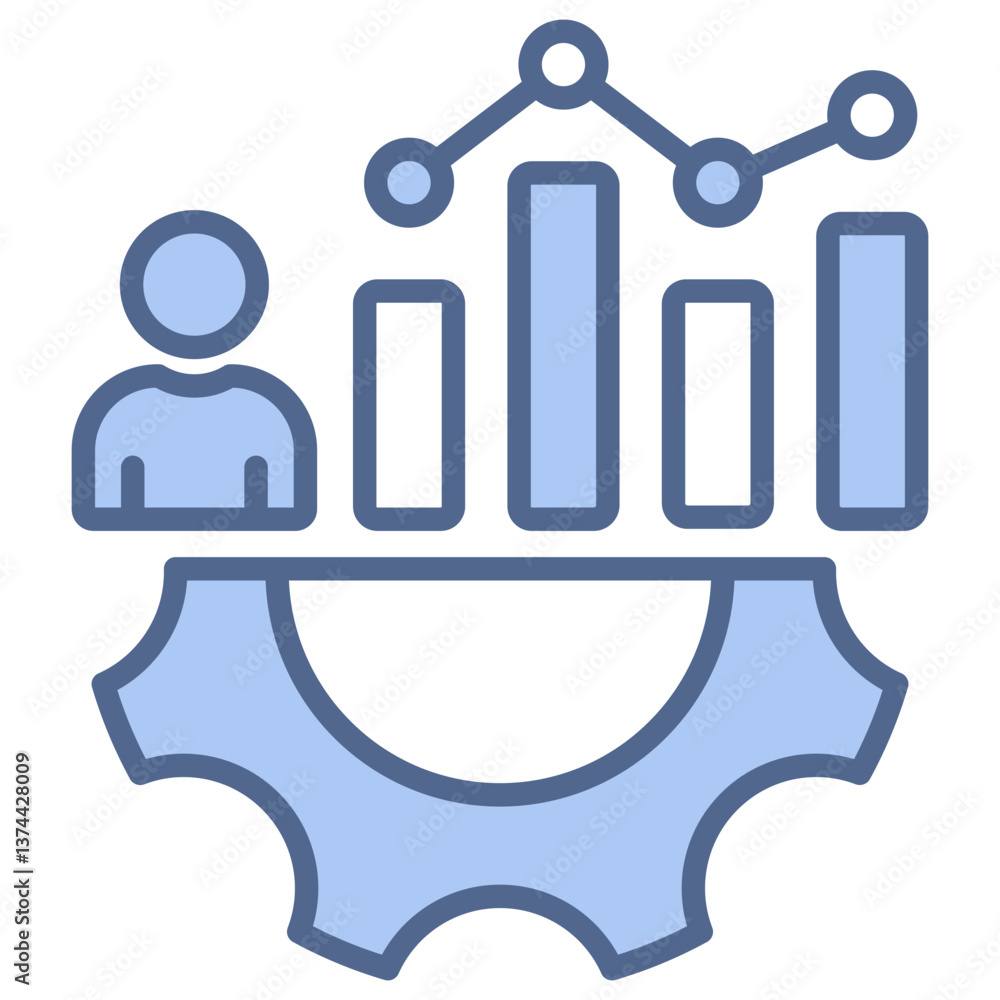 Self Development Blue Icon Self Development Blue Icon