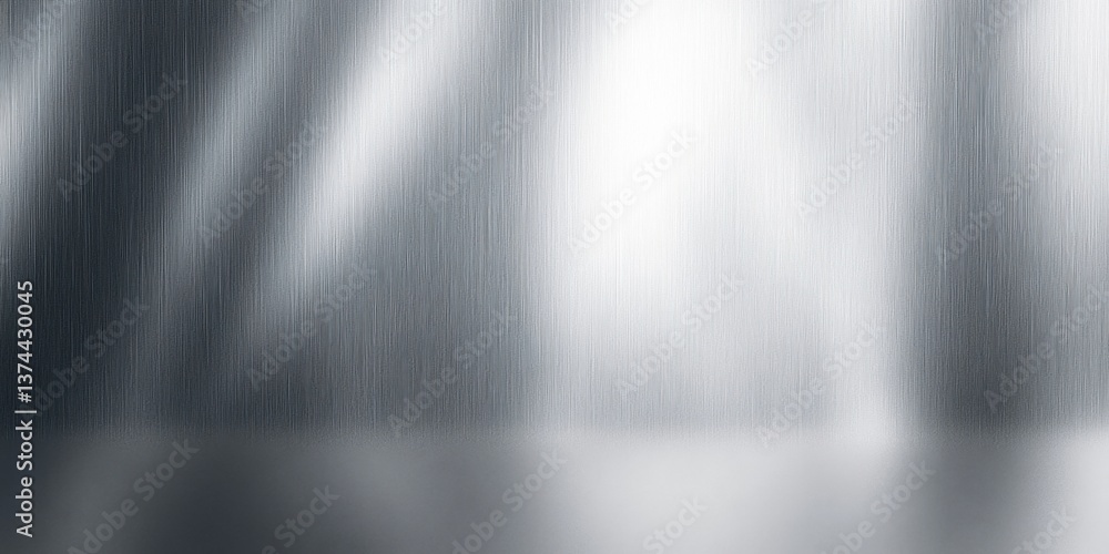 Obraz premium Shiny grainy silver gradient with steel gray tones, offering a blurry, matte bright grey abstract background with a sleek and modern finish.