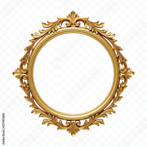 gold frame on white background