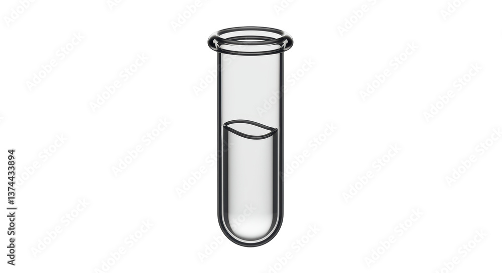Isolated Laboratory Test Tube with Liquid Isolated Laboratory Test Tube with Liquid