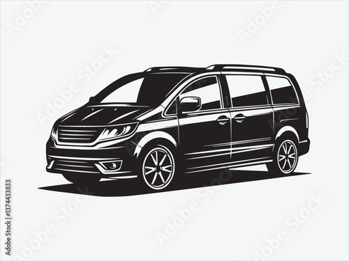 Minivan Car Silhouette with Sleek and Functional Design for Family and Travel Needs