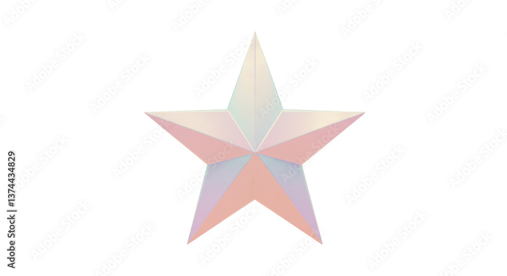 Isolated Iridescent Star - Decorative Element Isolated Iridescent Star - Decorative Element
